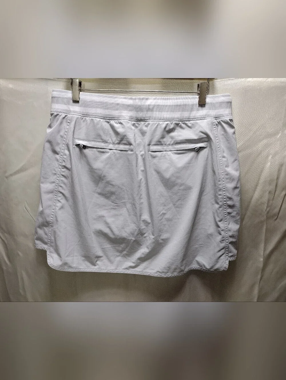 Athleta 14 Gray Sonara Skort Pull On Waistband Athletic Tennis Skirt Short